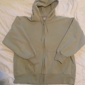 Aritzia Tna Cozy Fleece Boyfriend Zip Up Hoodie